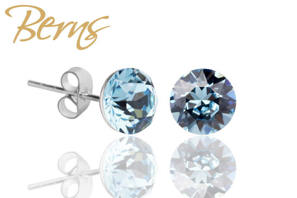 R30001 EARRINGS XIRIUS AQUA 6MM SS