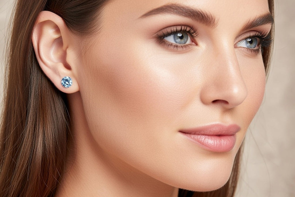R30001 EARRINGS XIRIUS AQUA 6MM SS