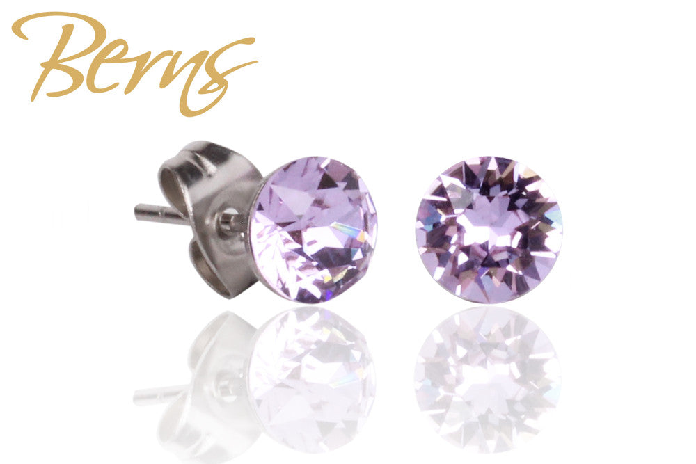 R30020 EARRINGS XIRIUS VIOLET 6MM SS