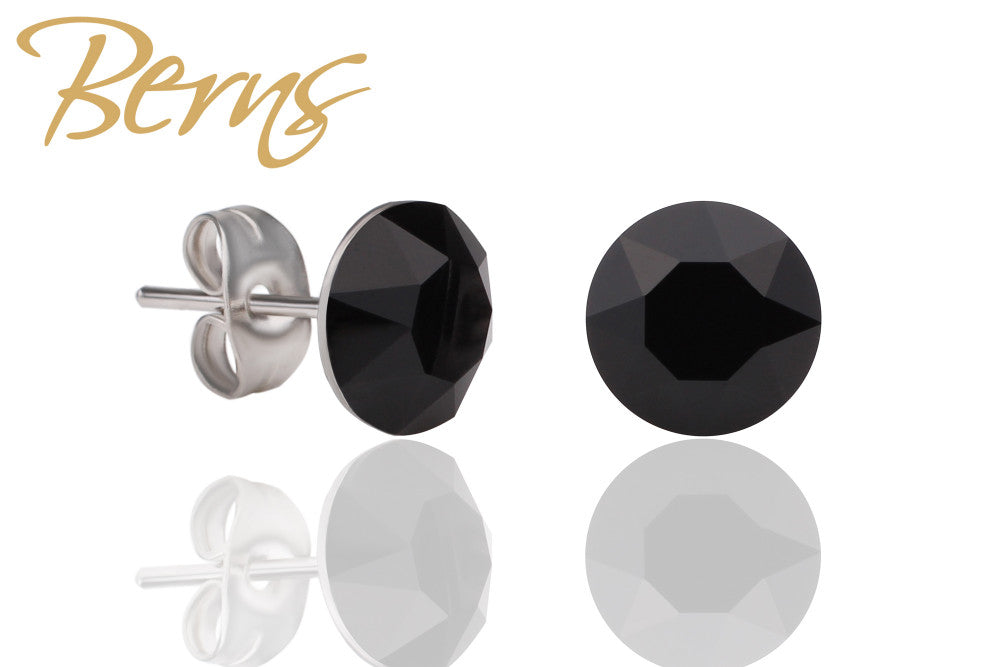 Berns Ohrringe Xirius EARRING  XIRIUS JET SS39 8mm