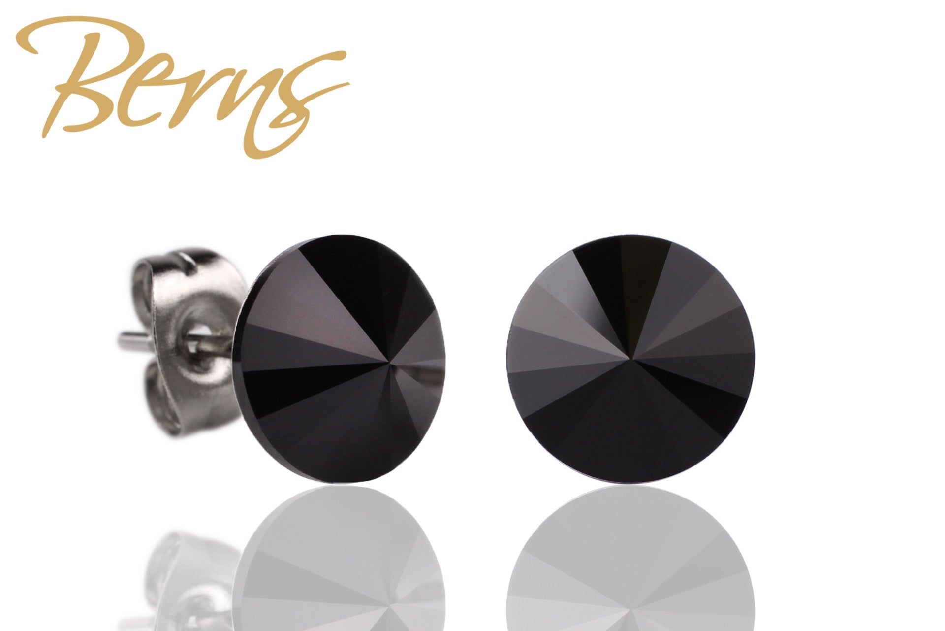 Berns Ohrringe Xirius EARRING  GALAXY JET 39 8mm