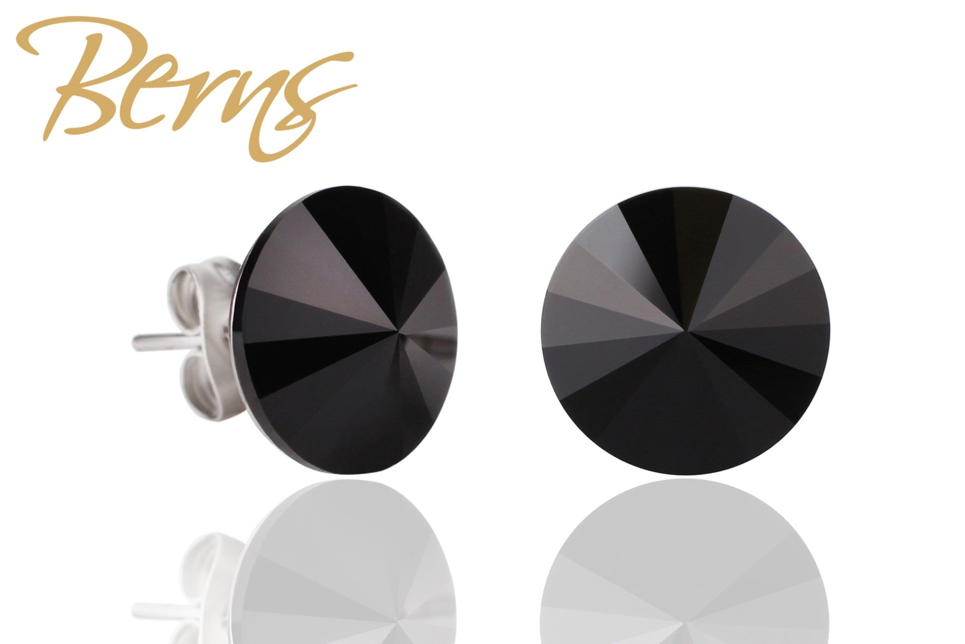 Berns Ohrringe Xirius EARRING  GALAXY JET 12 12mm