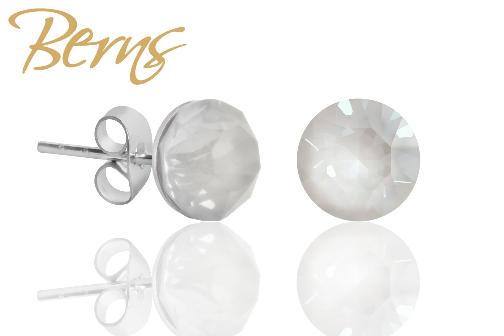 Berns Ohrringe Xirius OHRRINGE XIRIUS"-I.EWHITE 8MM"