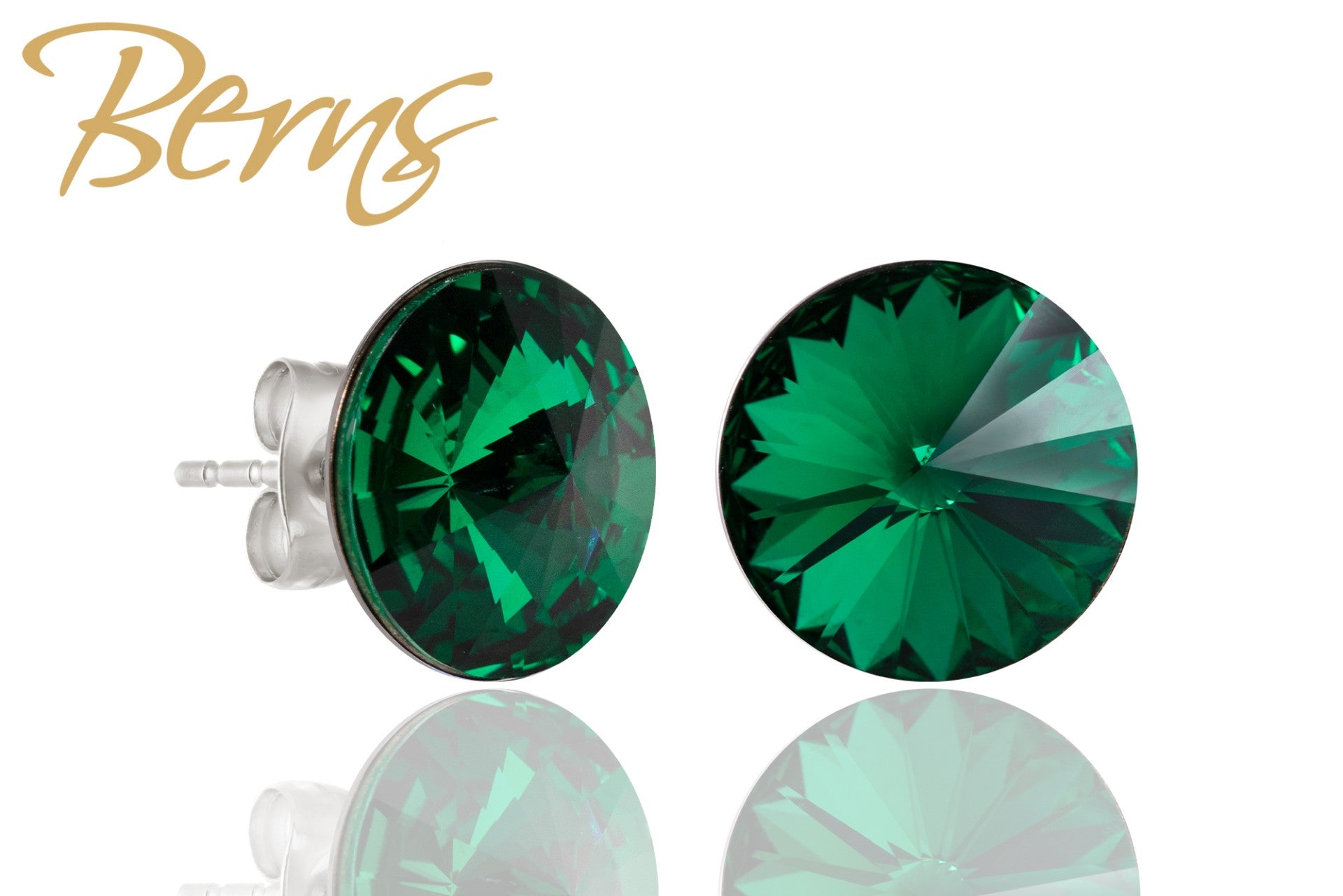 Berns Ohrringe Xirius EARRING  GALAXY MGREEN 12 12mm