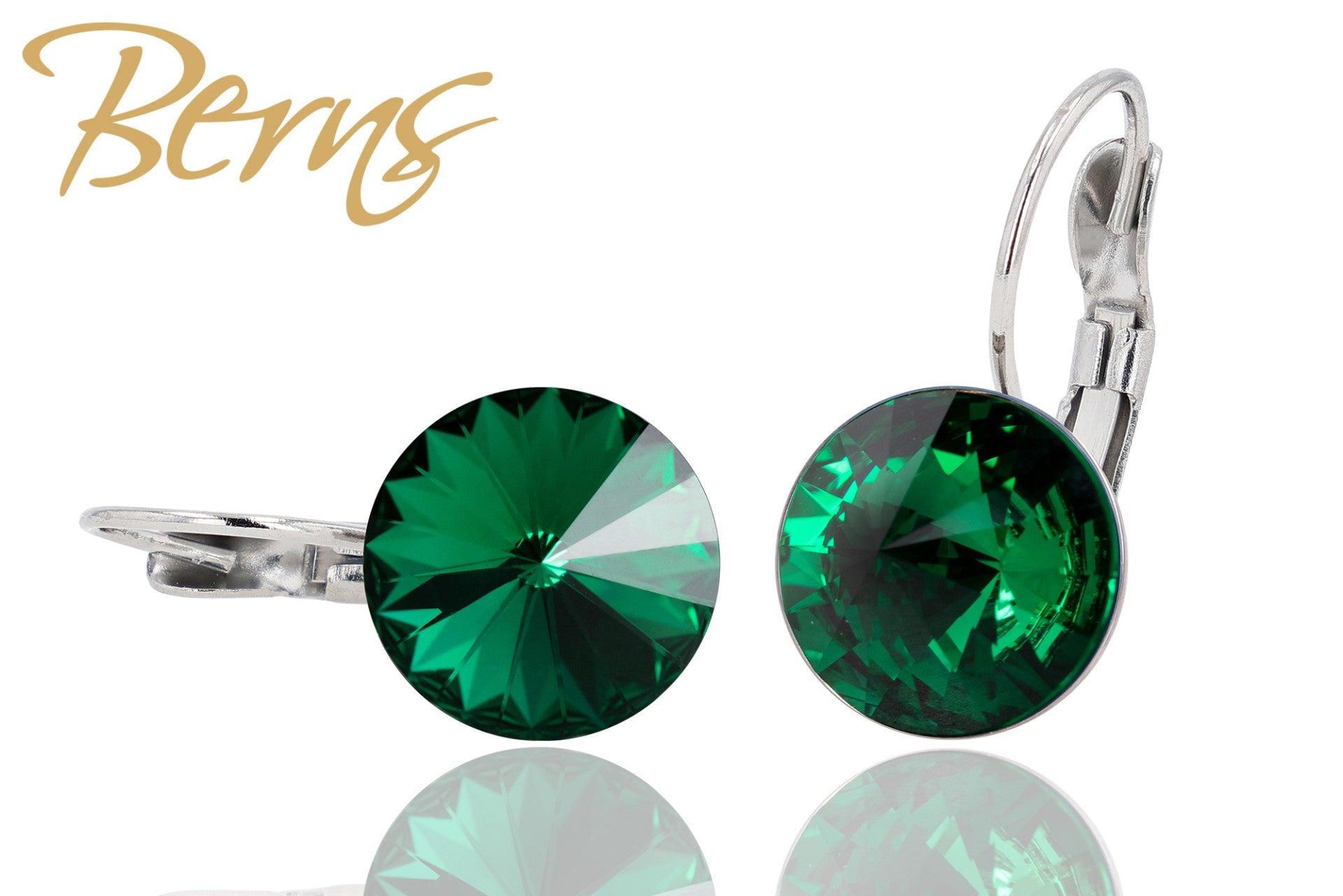 Berns Ohrringe Xirius EARRING  FR. GALAXY MGREEN 12 12mm